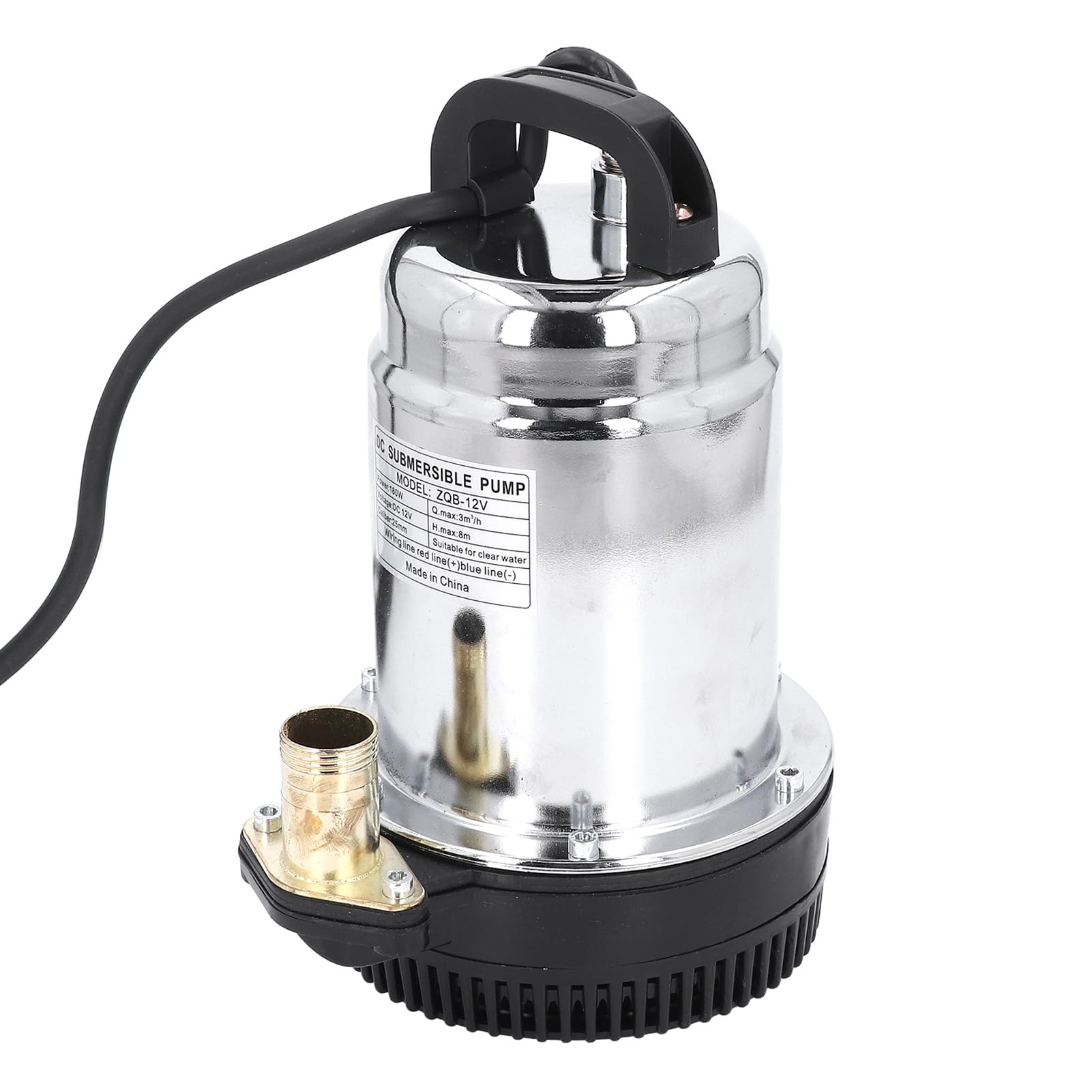 Bomba Sumergible DC Alta Eficiencia Acero Inoxidable 180W ³/h para Jardinería, Estanques, Barcos, Depósitos de Agua