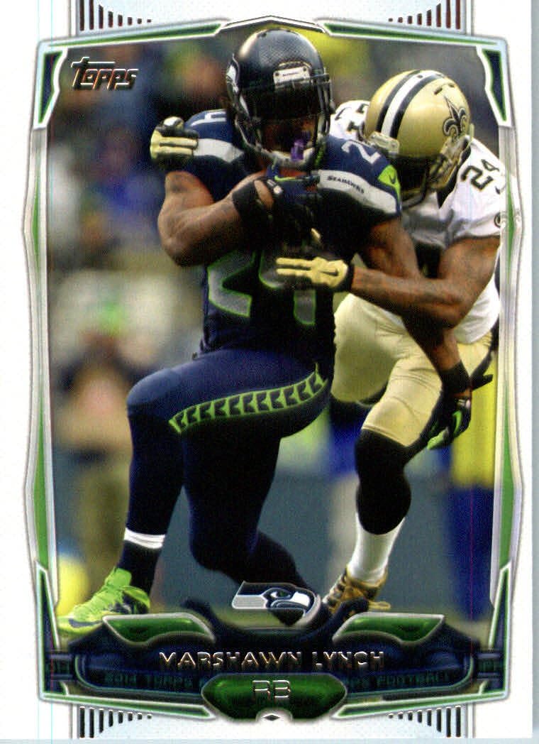 2014 Topps NFL Football Card #255 Marshawn Lynch Seattle Seahawks