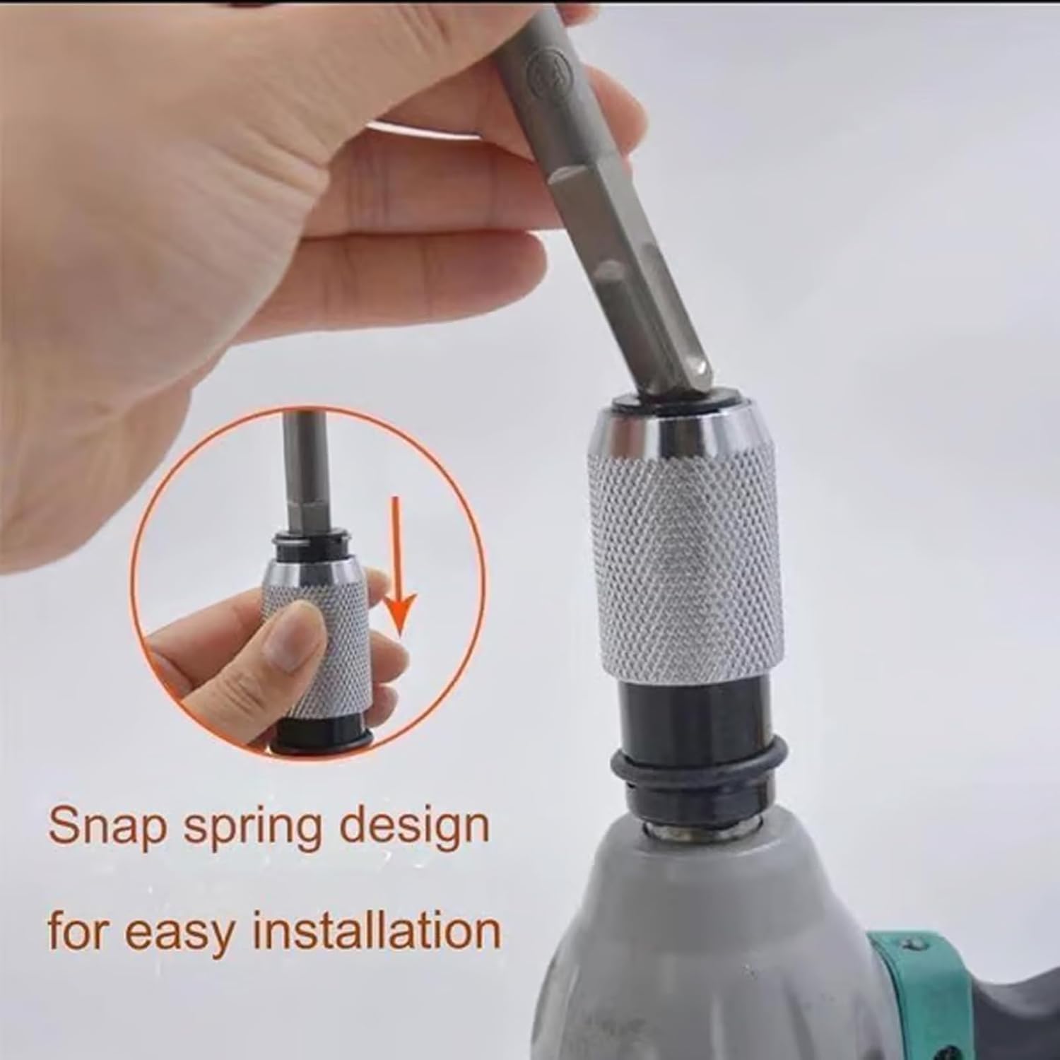 Rotary Hammer Adapter with Impact Drill Bits Set, New Electric Hammer to Drill Converter, Boost Your Drilling, Ready For Tough Materials (Adapter+4×drills(5 Pcs))