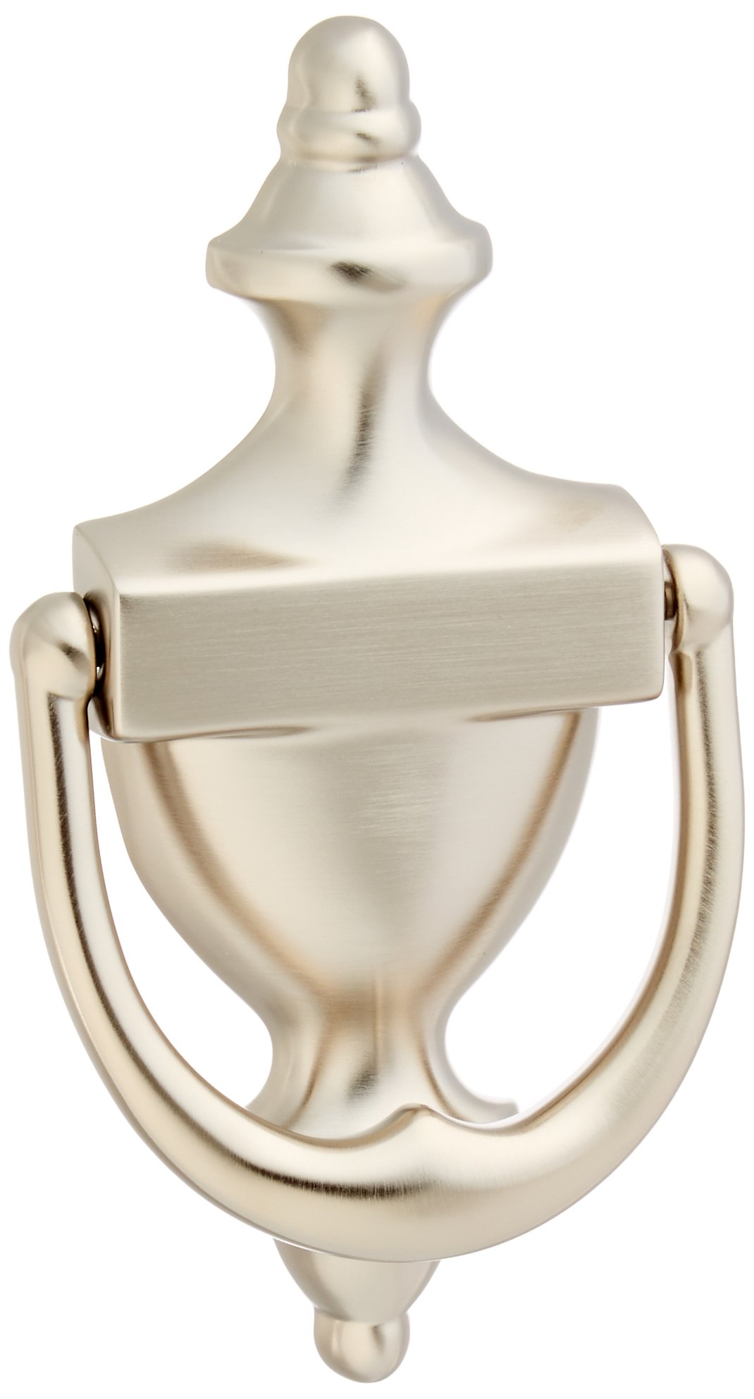 Heurtoir de porte Colonial Baldwin en laiton massif nickel satiné