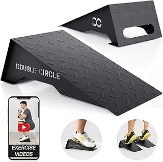 Double Circle Squat Wedge – Professional Squat Ramp for Weightlifting and Fitness – Squat Platform for Heel Elevated Squats and Calf Raises – Heavy-Duty Anti-Slip Squat Blocks
