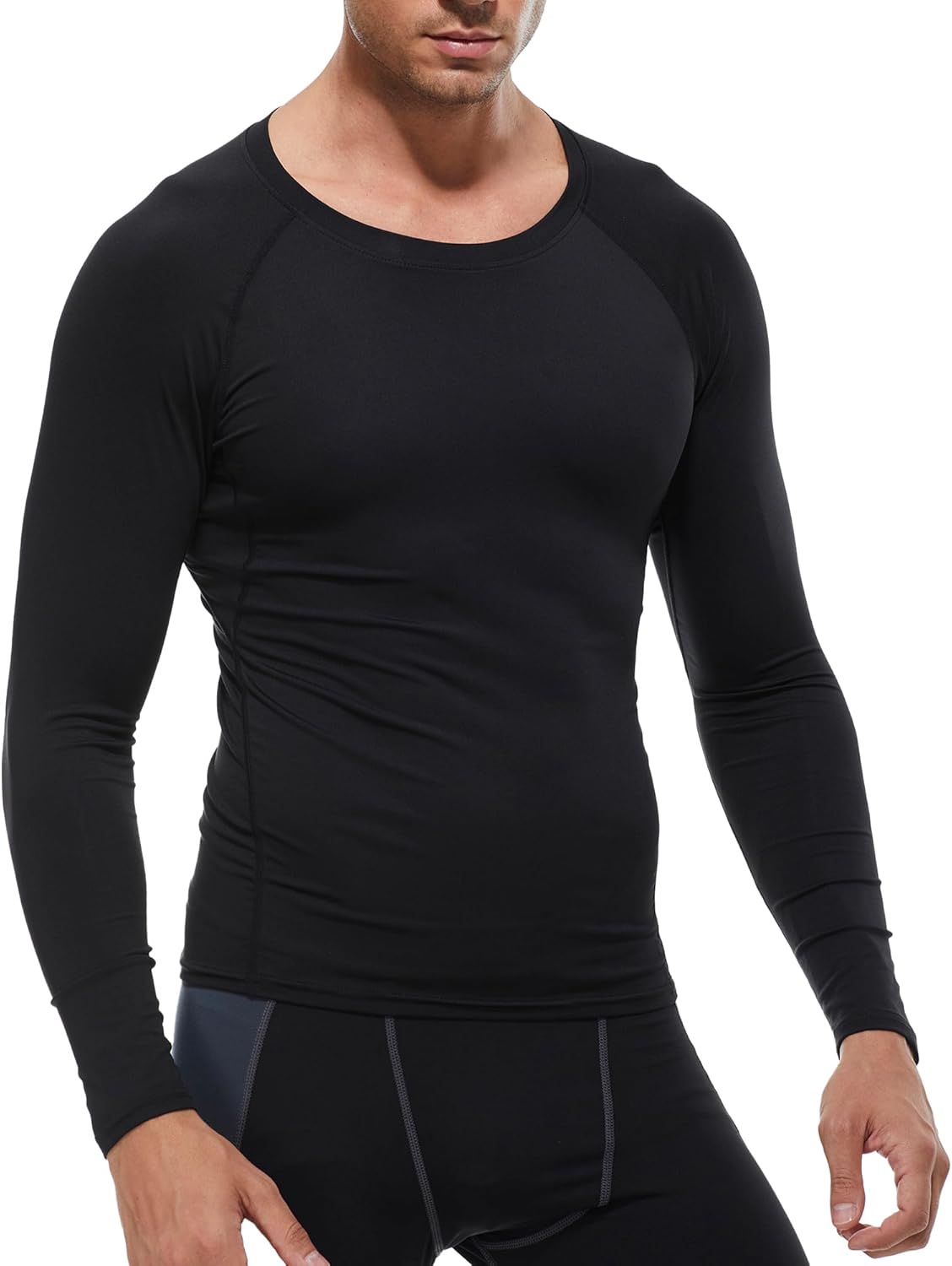 Men's Compression Shirts Long Sleeve Athletic Workout T-Shirt Running Cool Dry Tops Active Base Layer Undershirts thumbnail