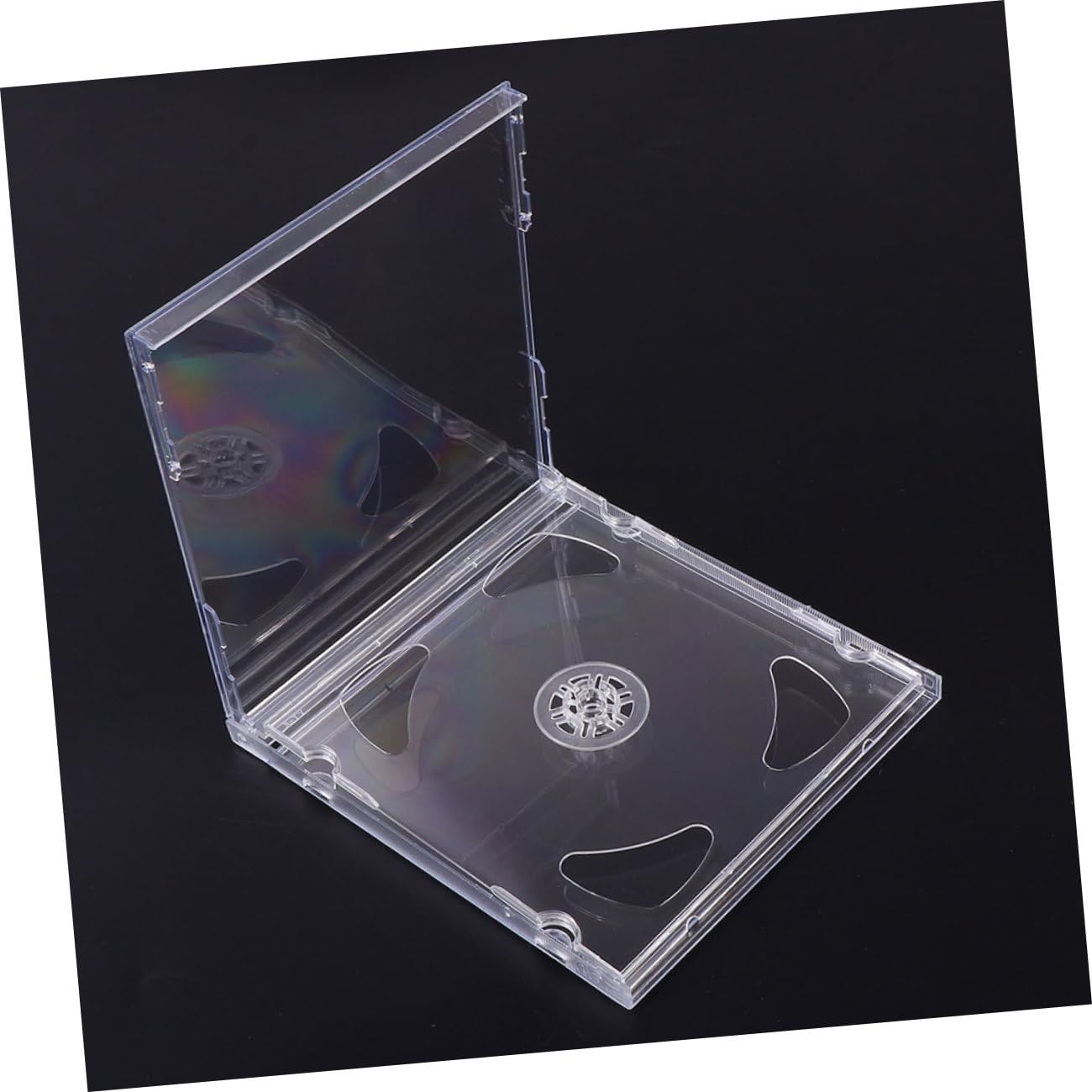 Scatola CD Trasparente Rigida in Plastica 25 Pezzi Doppia | Contiene 2 Dischi, Formato Compatto e Portatile, per Casa e Video Nuziali