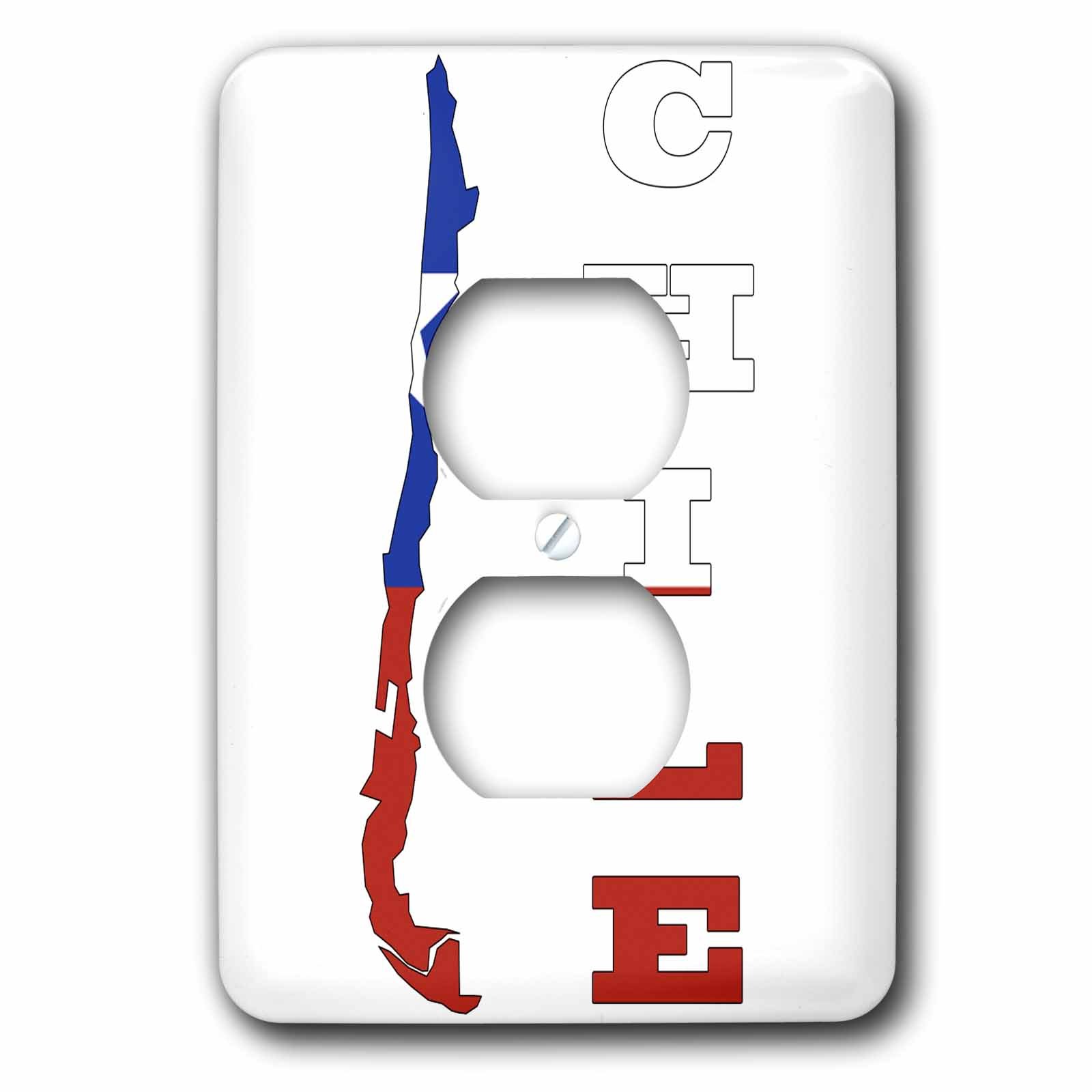 Drapeau du Chili carte decorative pour interrupteur triple mural home deco