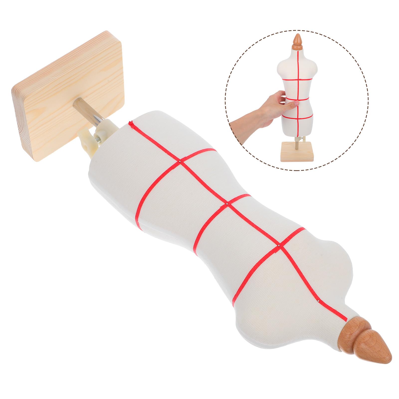 SUPVOX Manichino da Sarta 1/3 Scala Femminile da Tavolo, Mini Manichino per Abito da Cucito, Leggero e Portatile per Principianti e Professionisti, Modello Sartoriale per Design e