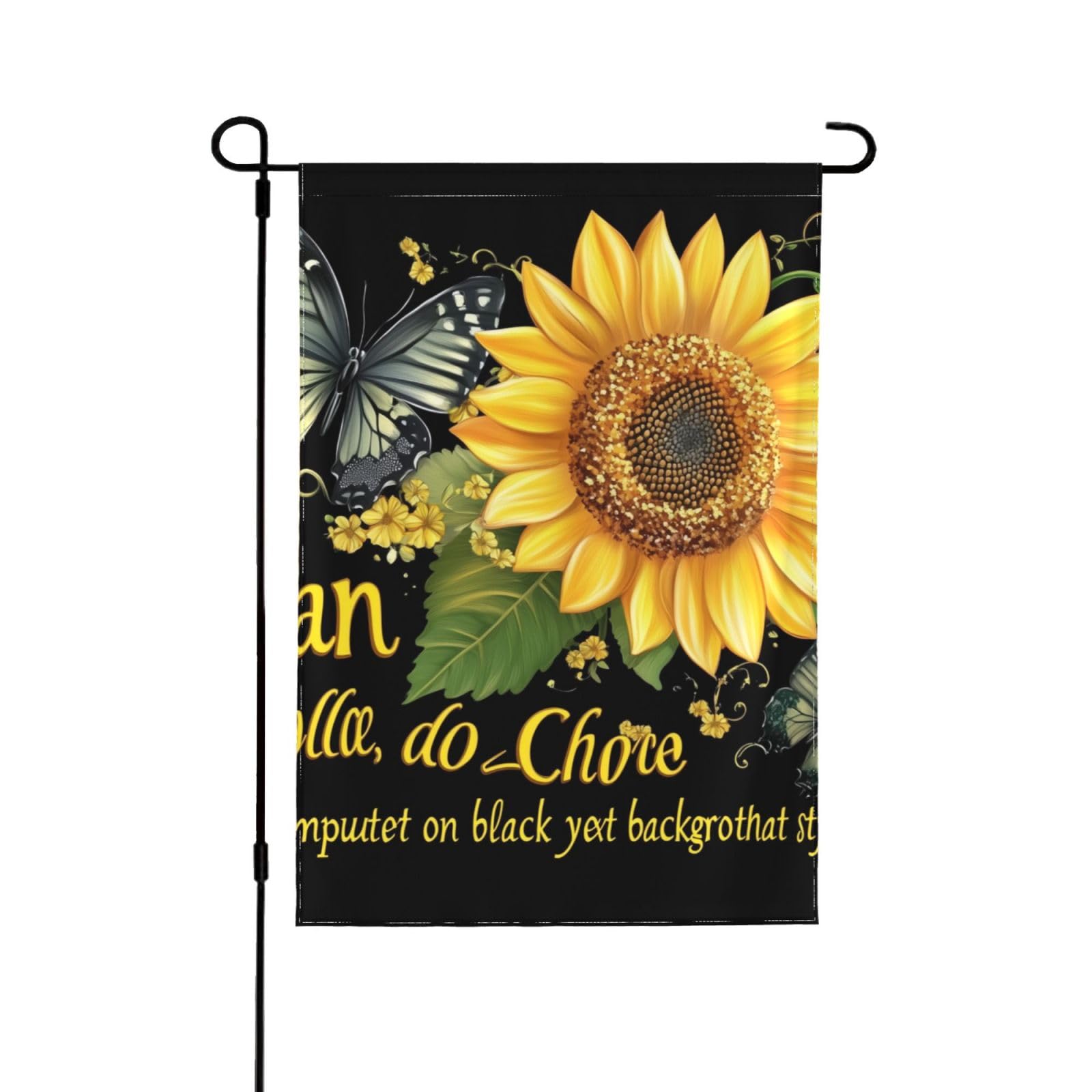 Garden Flag 12.5x18 Inch Double Sided Yard Flag Sunflower Butterfly Outdoor Garden Flag Decorations for Home