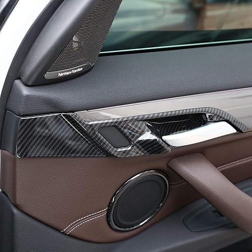 Miniatura 3 de YIWANG Cubierta interior de fibra de carbono 4 piezas para BMW X1 F48 2016-2019, para BMW X2 F47 2018 2019 accesorios de auto