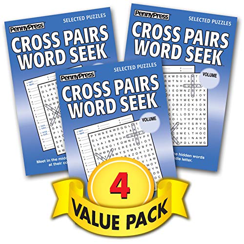 Cross Pairs Word Seek / Word Search Puzzle Books – 4 Pack [Paperback] Penny Press/Dell Magazines
