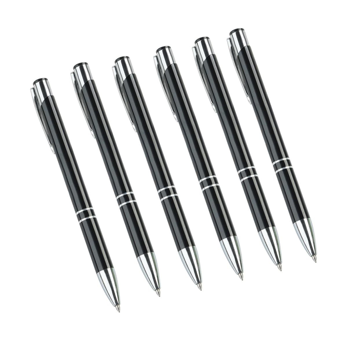 STOBOK 18pezzi Penne Sfera Retrattili Metallo Scrittura Design Elegante Per Scuola e Ufficio Colore Nero Per Professionisti e Studenti
