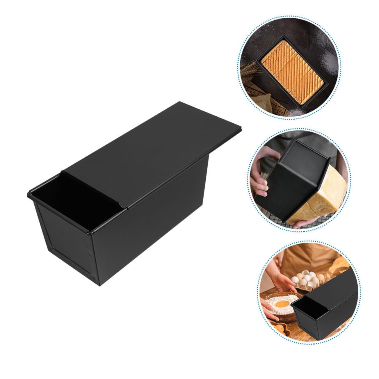 Cabilock 2 Moldes Para Tostadas Moldes Para Hornear Herramientas Y Suministros Para Hacer Pan Molde Para Pan Con Tapa Molde Para Hornear Tostadas Antiadherente Hierro