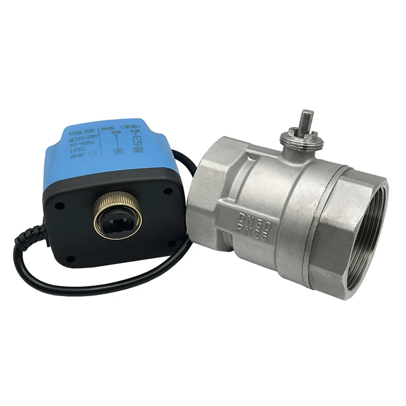 Valvola a sfera motorizzata normalmente chiusa/aperta 1/2 "3/4" 1 "1-1/4" 2 '' a elettrica in acciaio inossidabile 220v 12v 24v for acqua(220vac-normally Open,DN32)