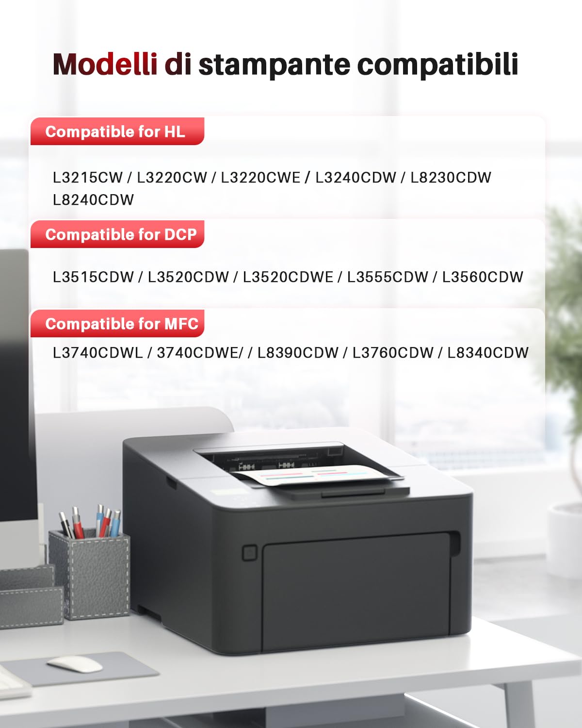 TN248XL TN248 Toner Compatibili per Brother TN 248 TN-248 | Compatibile perBrother MFC-L3740CDW MFC-L3740CDWE MFC-L3760CDW DCP-L3560CDW HL-L3220CW DCP-L3520CDW HL-L3240CDW Con chip
