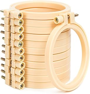 Sponsored Ad - Gigules 12 Pcs Embroidery Hoops 3.4 Inch Between 3 Inch and 4 Inch Plastic Circle Cross Stitch Hoop Ring fo...