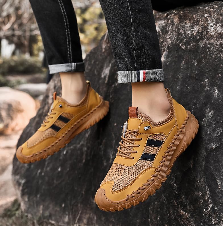 Zenfaze Orthopedic Shoes for Men,Zenfaze Slip On Orthopedic Hiking Shoes,Arch Support,Breathable Mesh Elastic Laces3