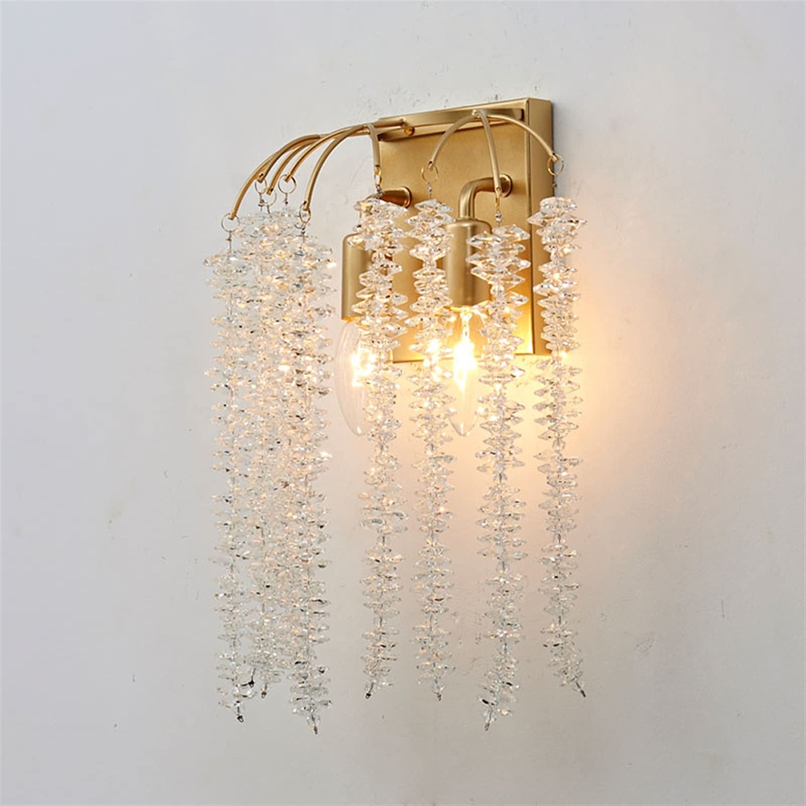 Applique murale en cristal luxe design moderne salon chambre