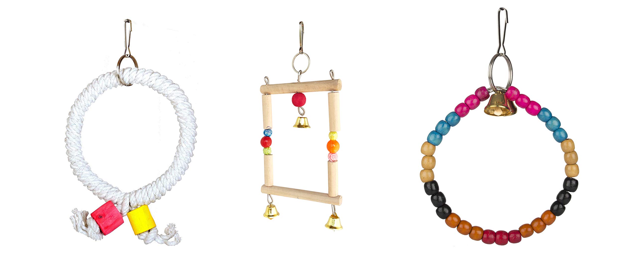 KSK Bird Toys Best for Love Bird, Parrot, Parakeet, Budgie, Cockatiel pet Birds. 3 Type Bird Swing and Chew Toys Combo Pack of 3 Toys (B08XMXNGP8) Amazon Price History, Amazon Price Tracker