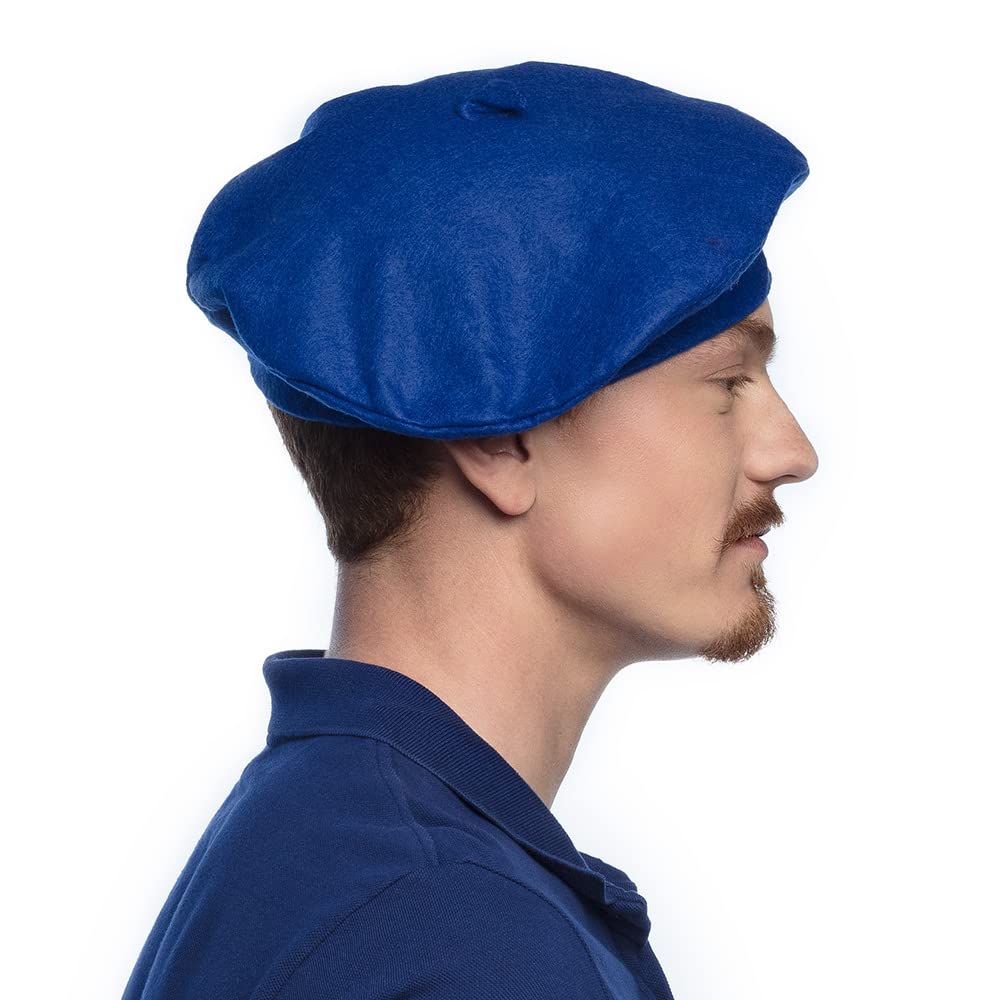 Boland 61999 Beret Blue, 1 Piece, One Size, Plain, Hat, Cap, France, Costume, Fancy Dress, Carnival, Accessory, Felt, Beret, Fashion, 20s, Paris - Image 4