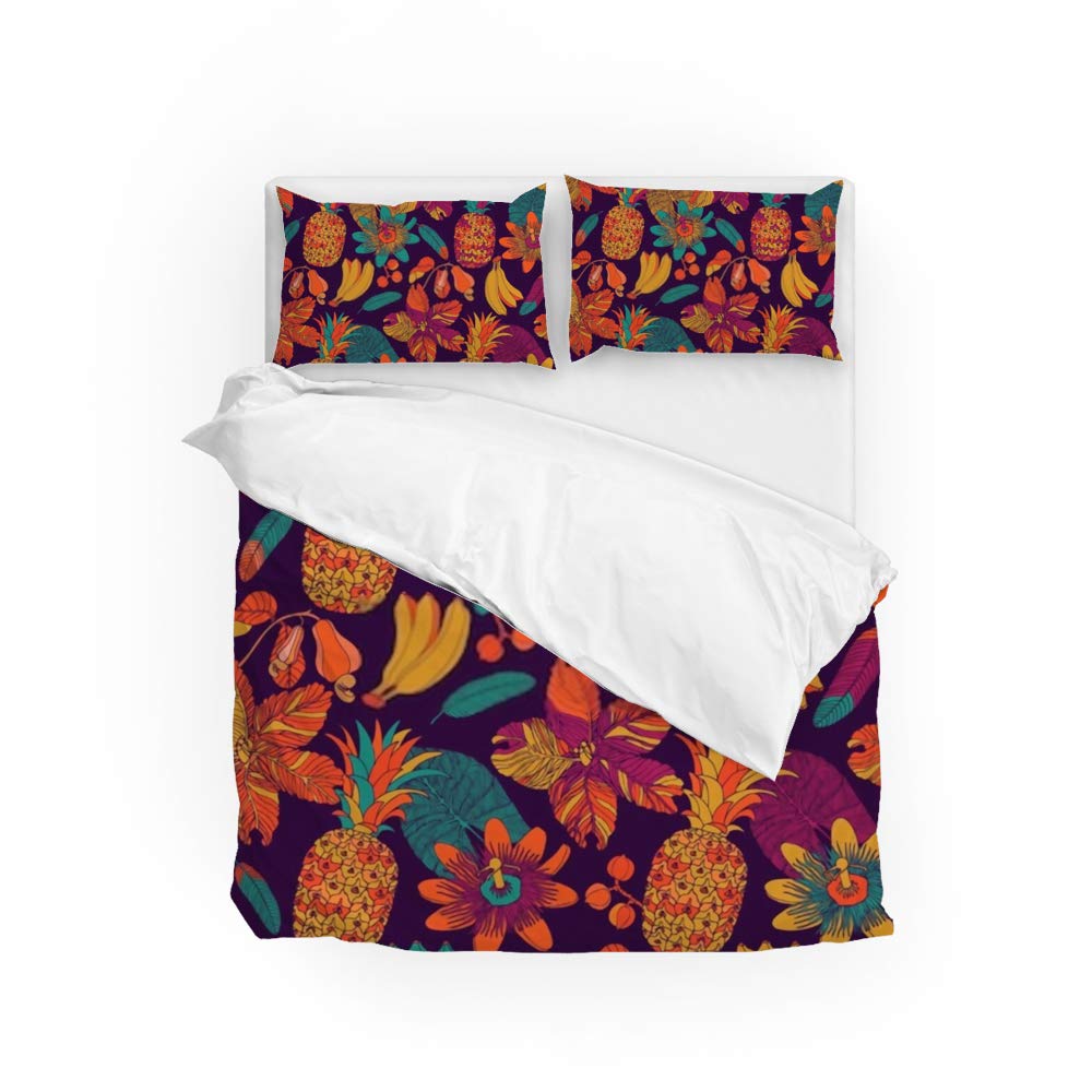 Housse de couette ananas rouge pour réveiller la décoration de votre chambre