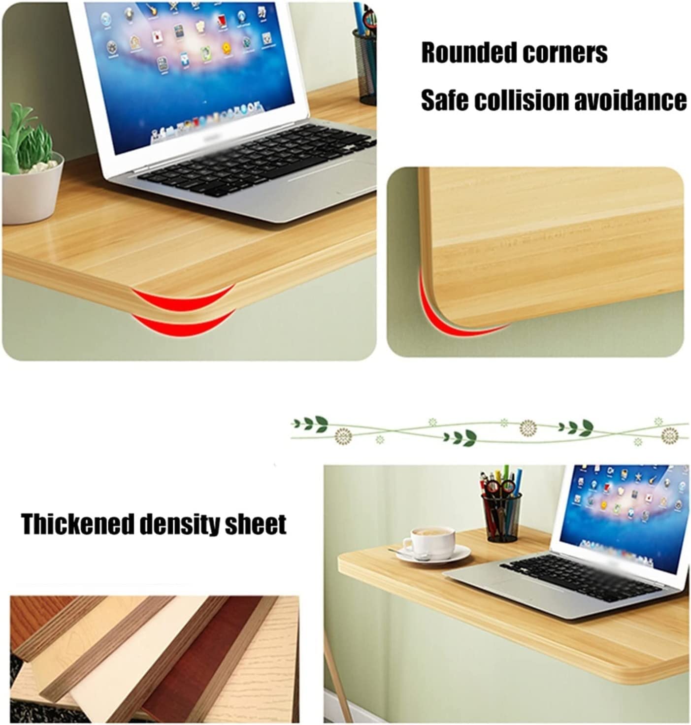 Escritorio plegable de pared – Mesa de madera de pino para oficina en casa y comedor – Mesa de bar y Wortat que ahorra espacio – Diseño plegable versátil