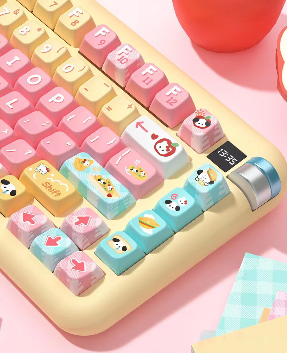 Amazon.co.jp: daixiahu かわいいパンの子犬のテーマキーキャップ 158