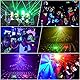 URAQT Discolicht, 120 Modi Partylicht mit 2M USB Kabel und Drahtlose Fernbedienung 360°Drehbares RGB Discolicht Schwarzlicht für Halloween, Weihnachten, Klub Party, Feiertage