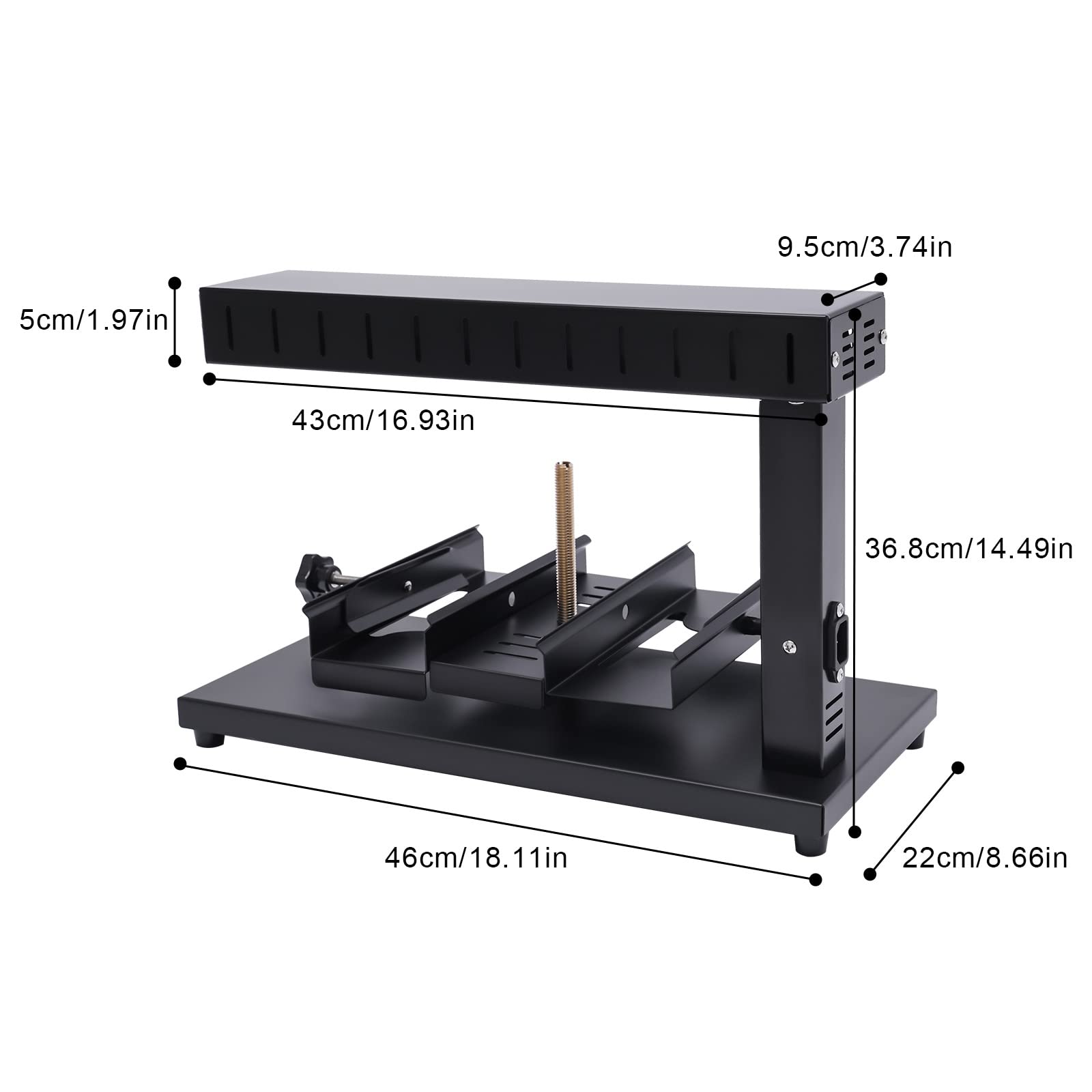 Cheese Melter Electric Commercial Cheese Machine, Swiss Dish Maker Raclette Maker Demi Melting Warmer Cheese Melting Machine Countertop Cheese Heater for 2 Pieces of Half Cheese, 750W 110V(BOL-CM750D)