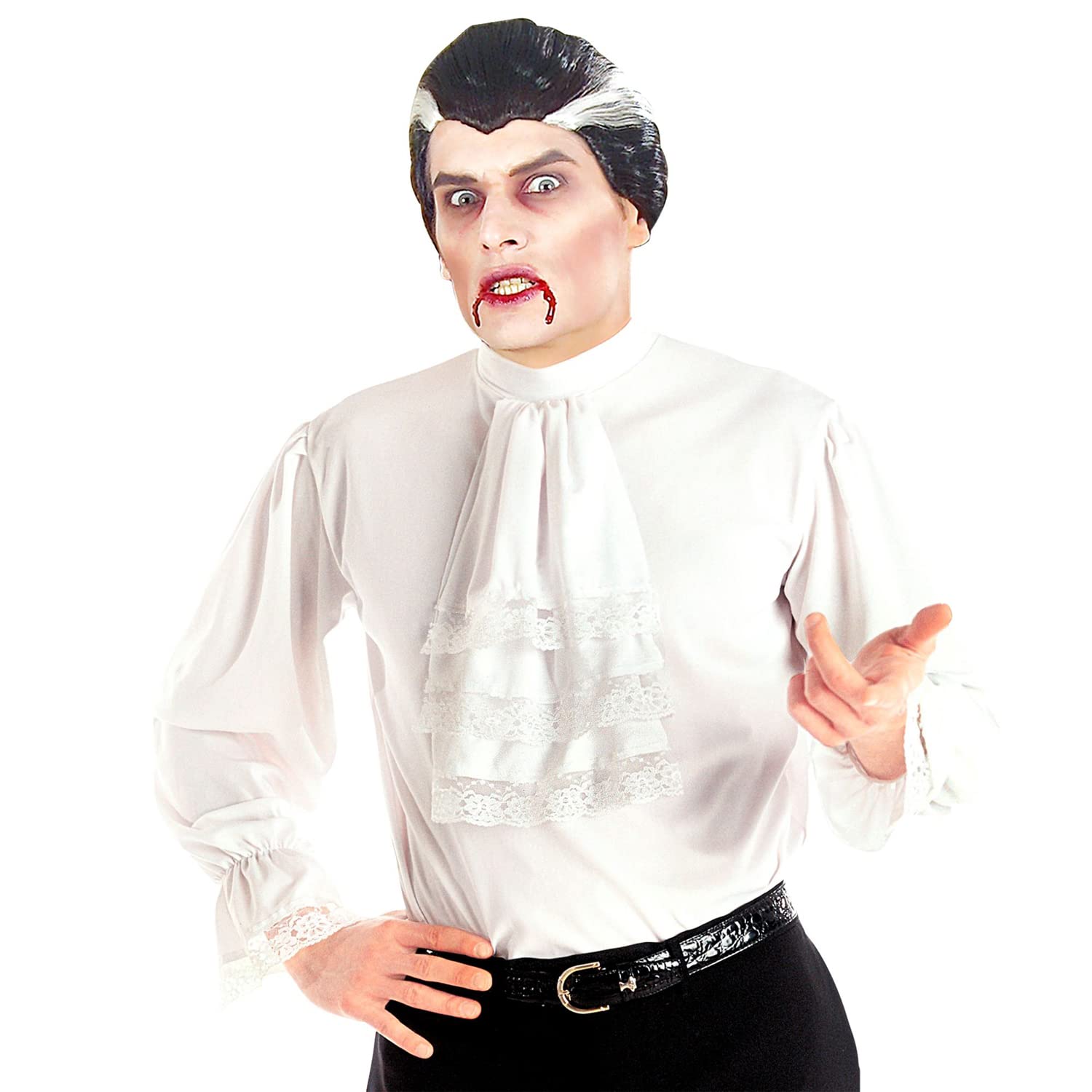 Character Shirt White Costume for Pirate Peter Pan Fancy Dress, M-L - Image 2