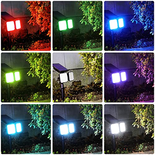 Kasonic Solar Spot Lights Outdoor, Waterproof Dusk-To-Dawn Solar Landscape Spotlights For Garden Yard Driveway Walkway, Color Changing, 2 Pack #TOP5