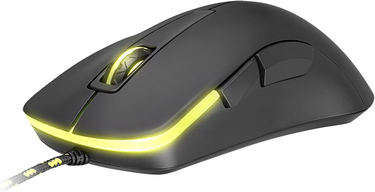 XTRFY M3 Ergonomic Wired Optical Gaming Mouse, 5 Buttons, Adjustable CPI, Low Friction Teflon, Pixart PMW 3310 Sensor
