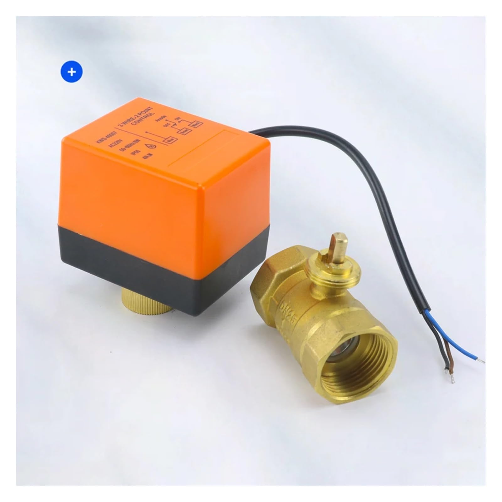 Valvola a sfera motorizzata in ottone a 2 vie da 1/2" 3/4" 1" DN15/DN20/DN25 Solenoide elettrico a due fili e due controlli 220 V CA 12 V CC(1/2",12VDC_3 WIRE - 2 POINT)