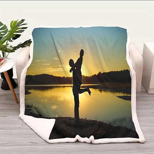 Cobijas coloridas Calientes para Invierno - Mantas de sofá de cielo acogedoras para decoración de habitación para campamento, viajes, picnic, tamaño