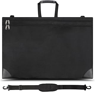 EUYZOU Art Portfolio Case, 24" x 36",Large Art Storage Folder with Handle, Poster Board Storage Bag, Art Carrying Tote Bag with Adjustable Shoulder Strap for Artwork