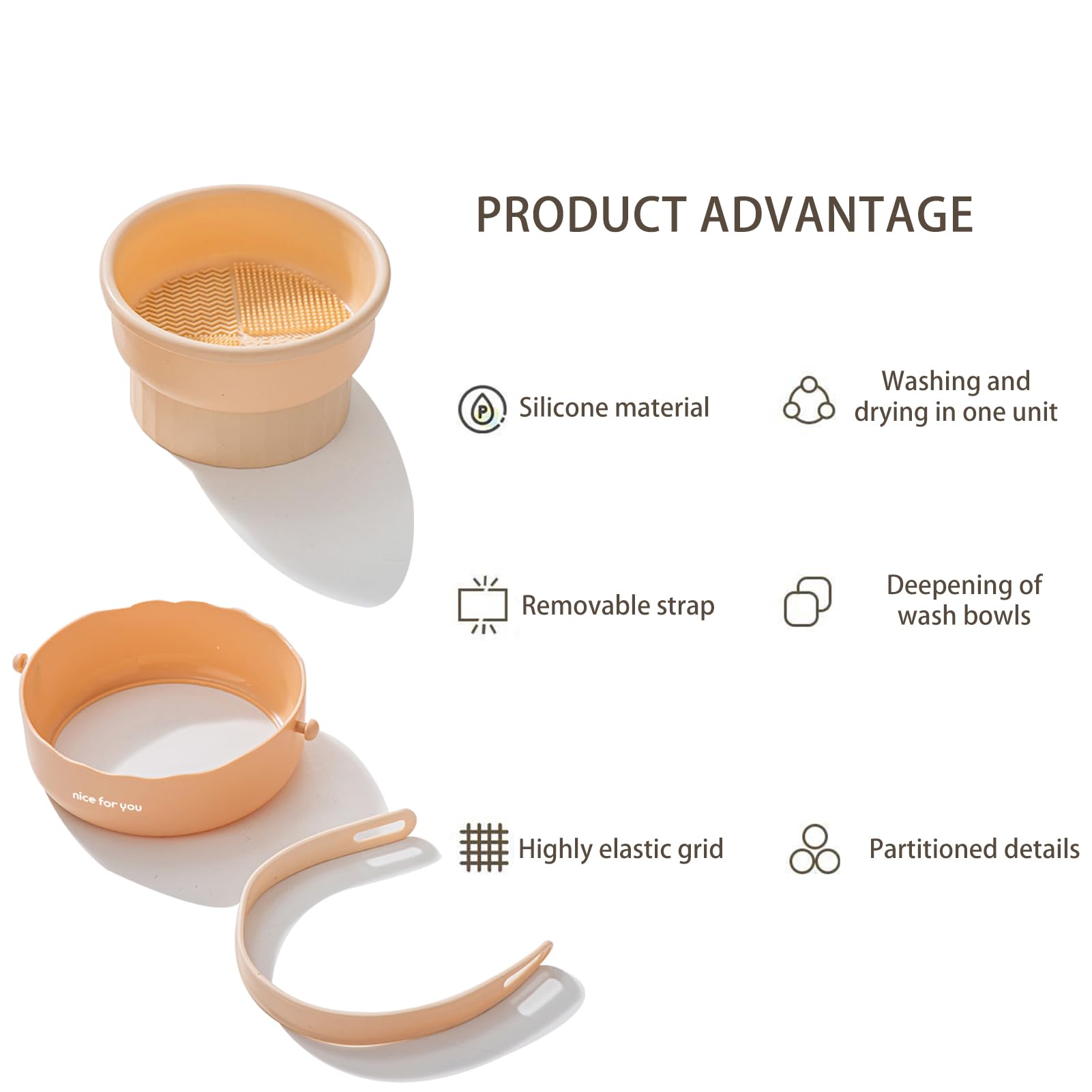 Veki 3 in 1 Makeup Brush Cleaning Mat, Silicone Makeup Brush Scrubber - Image 2
