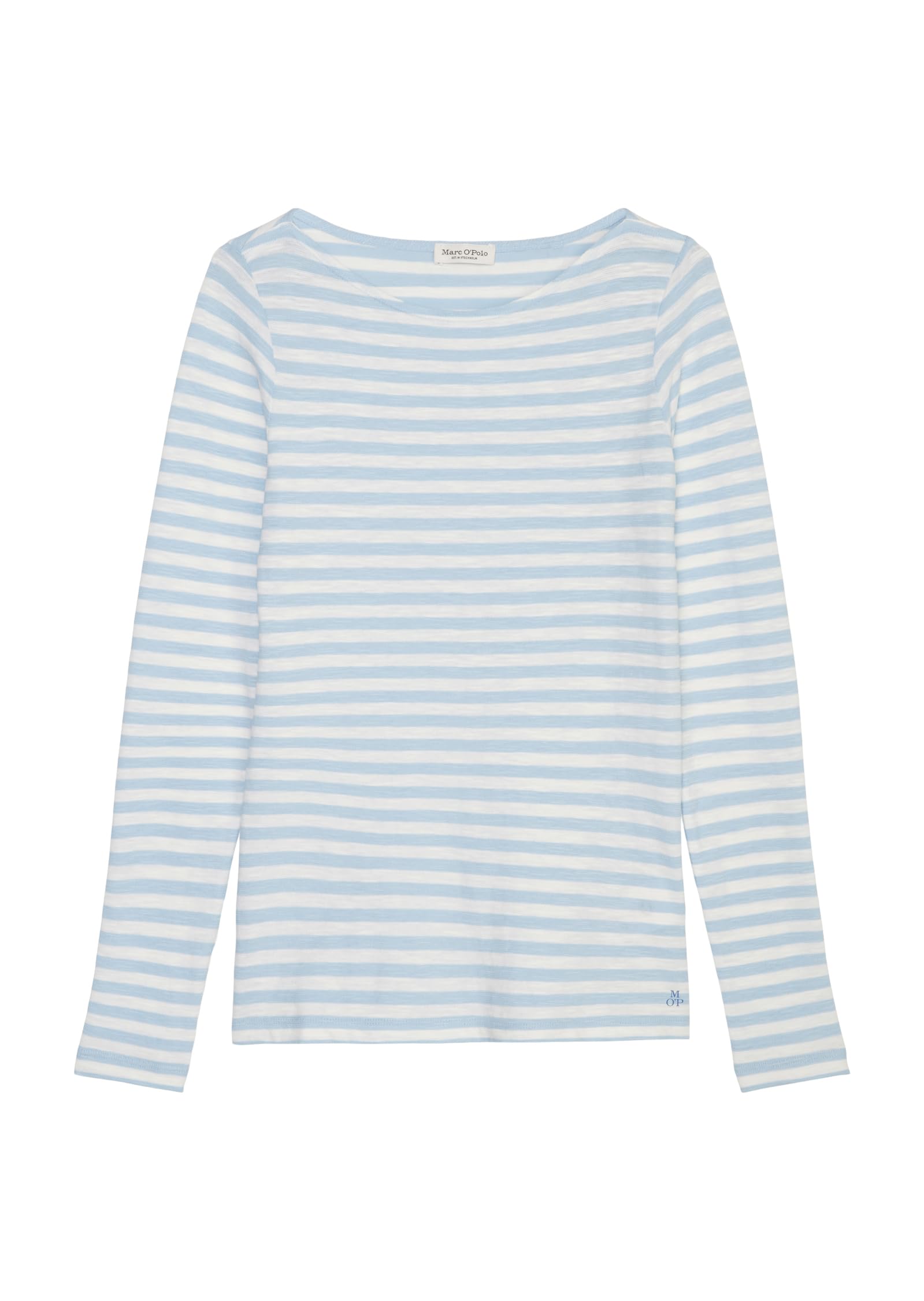 Marc O'Polo Damen Langarmshirt aus Bio-Baumwolle mit U-Boot-Ausschnitt
