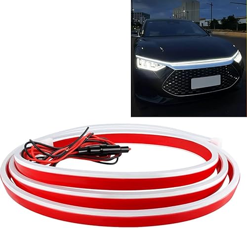 awlbed 1 barra de luz LED de circulación para rejilla central de automóvil, 12 V, impermeable, flexible, repuesto de luz de advertencia de