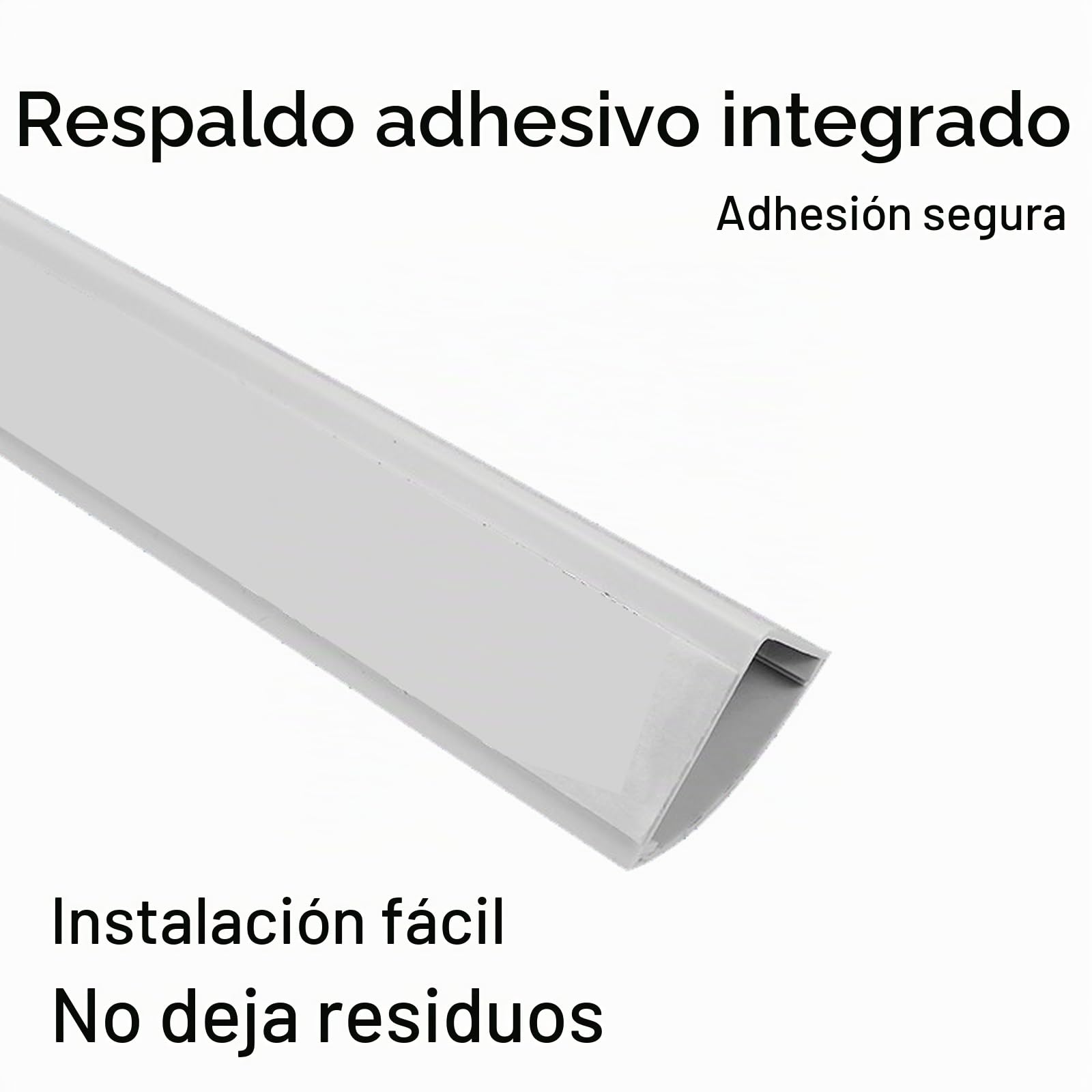 Canaleta Cables Pared Adhesivo3,5x3,5cm Organizador Cables Cubre Cables Triangular Canaleta para el Hogar y La Oficina(White,300cm/118in)