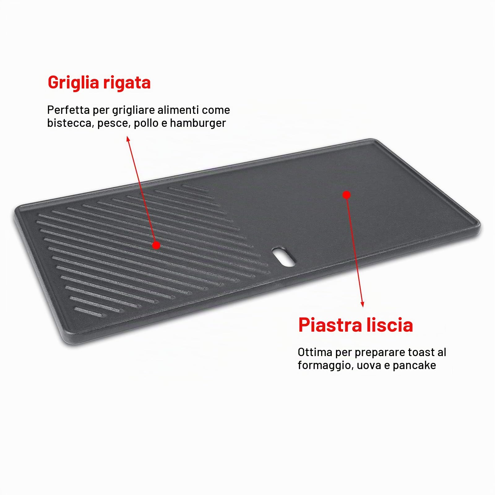 GFTIME 20,5 x 43cm Piastra grill in ghisa 7883 per barbecue a gas Enders Boston, parti di ricambio per piastra barbecue a gas per la maggior parte dei modelli di grill, 1 confezione 66123
