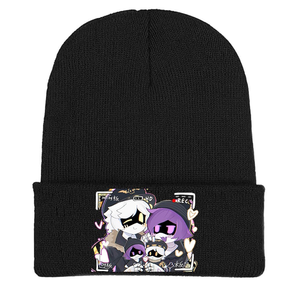 JUSONGKWCP MurdersDrons Beanie Hat Unisex Winter Warm Windproof Hat Knit Slouchy Thick Skull Cap Soft Knitted Thermal Hat for Outdoor Sports (Black-3)