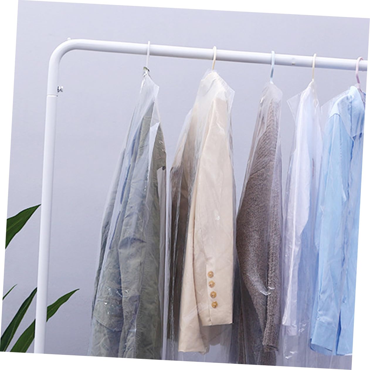 Funda de Traje 50 Piezas Peva 60x150 Cm, Protección Antipolvo | Lavable y Resistente Humedad, Adecuado para Tiendas de Ropa y Lavanderías, Diseño Fashion