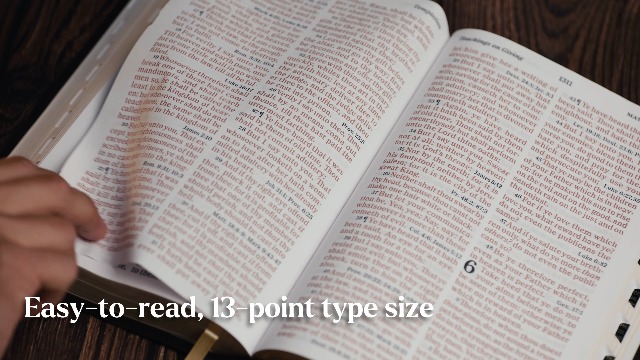 Image of KJV Holy Bible, Giant Print with Cross-References, Dark Brown LeatherTouch, Thumb Index, Ribbon Marker, Red Letter, Full-Color Maps, Easy-to-Read MCM Type, King James Version