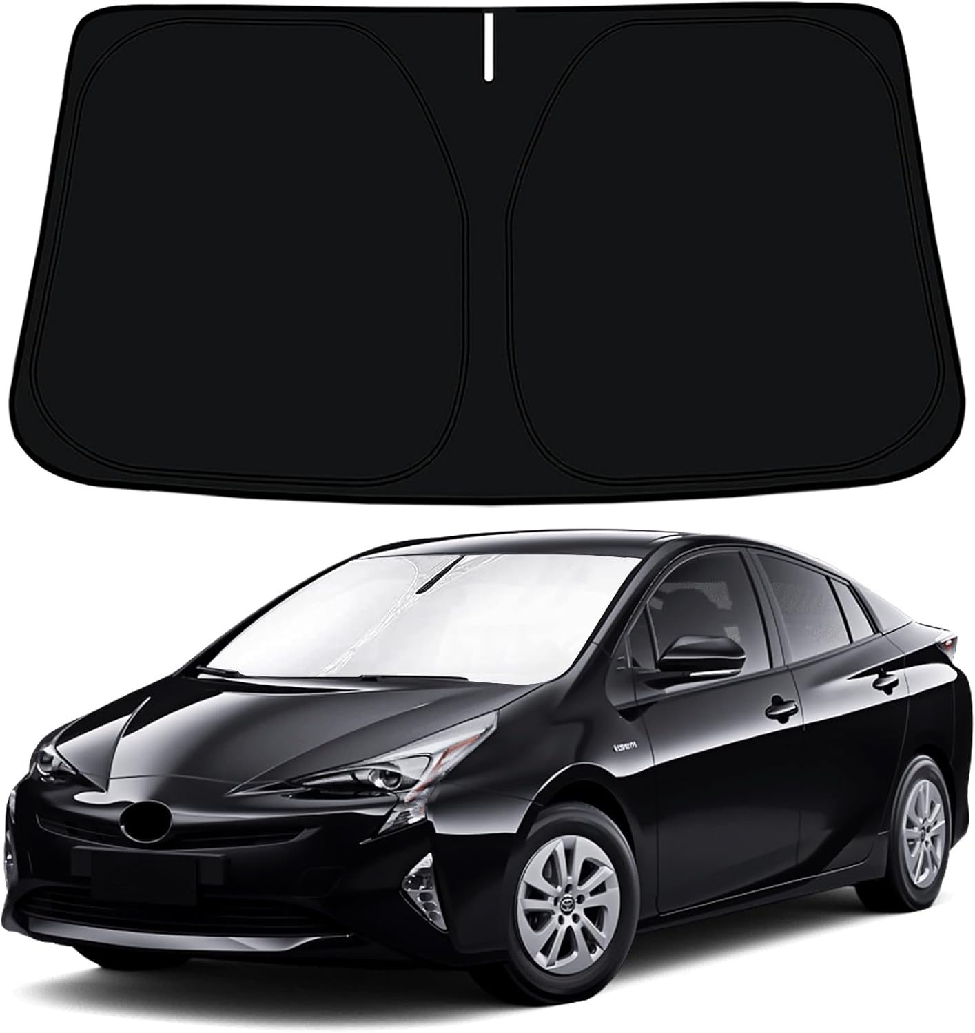 CC&TT Windshield Sun Shade Compatible with 20102015 Toyota