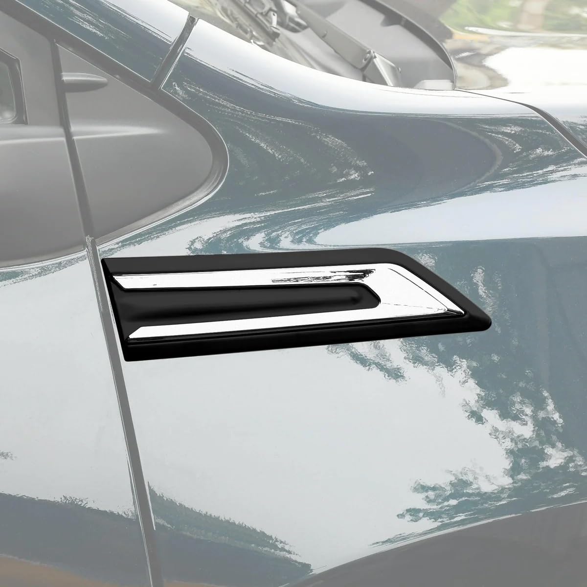 Mpower Chrome Accessory Side Vent for Toyota Innova Hycross Pack of 2pcs