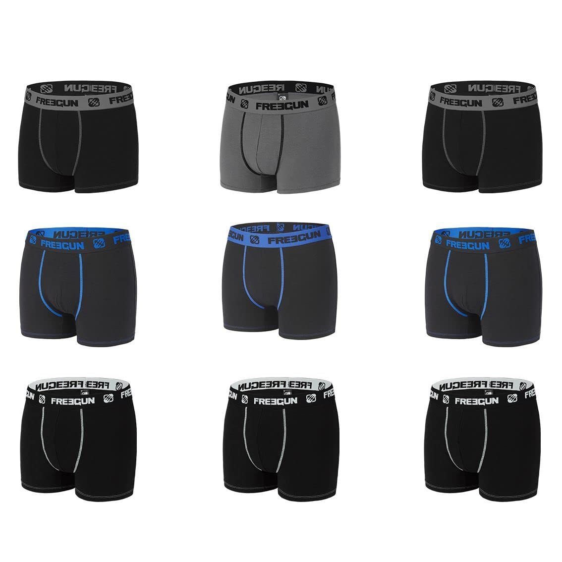 Boxer Homme Coton, Calecon Homme, Confortable, Durable (Lot de 9)