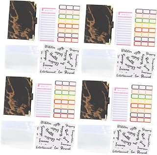 jojofuny 4 Conjuntos De Pasta De Bolso A6 Envelopes A6 Planejador De Orçamento De Bolso Pasta De Orçamento Livros De Orçamento Pasta De Orçamento Para Planejamento Livro De Poupança