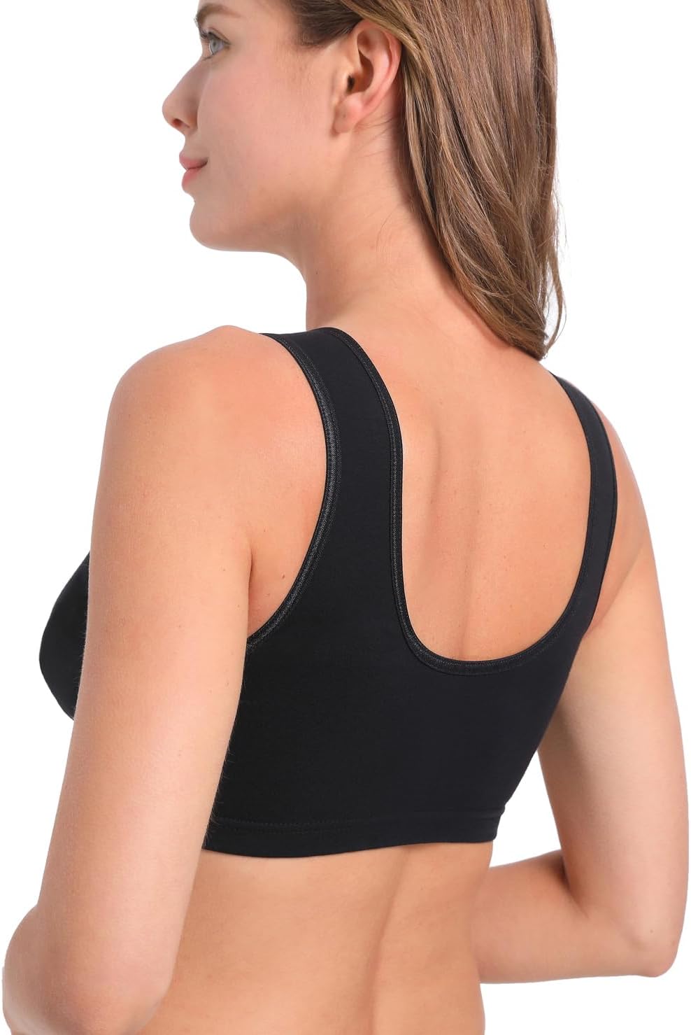 SUIEK 4 Pack Nursing Sleep Bra Maternity Bralette Cotton Breastfeeding Bras - Image 4