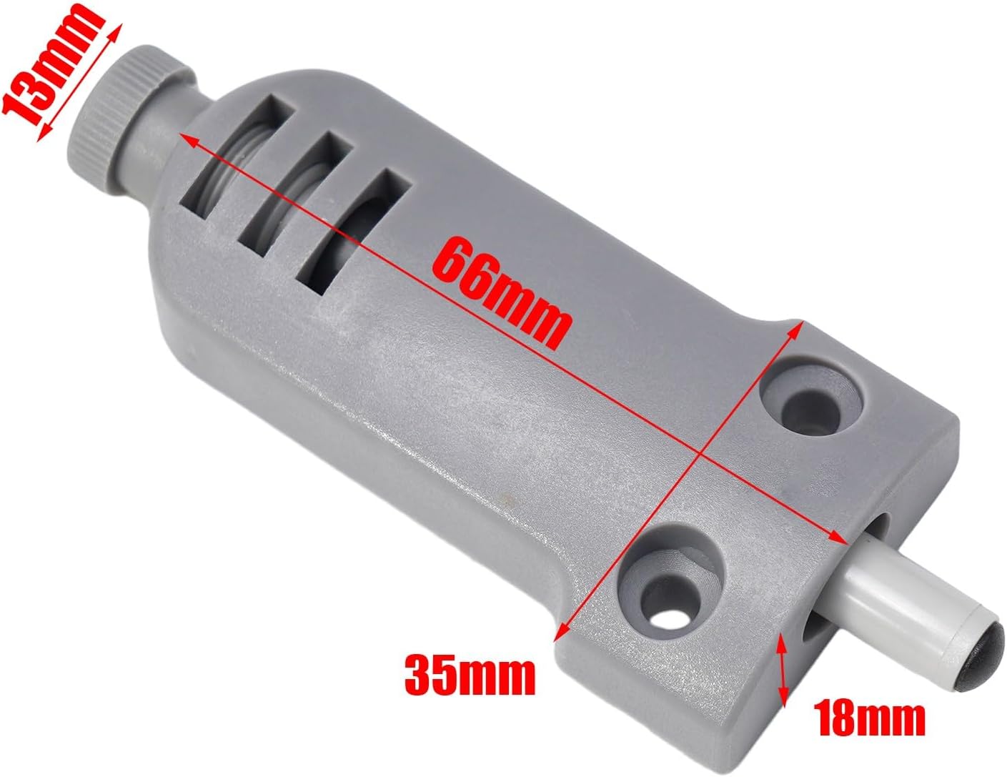 Door Close Damper Soft Close Buffer for Cabinet Wardrobe Cupboard Drawer, Silent ABS Plastic Door Closer with Strong Spring, for Easy Installation Hardware (Gray)