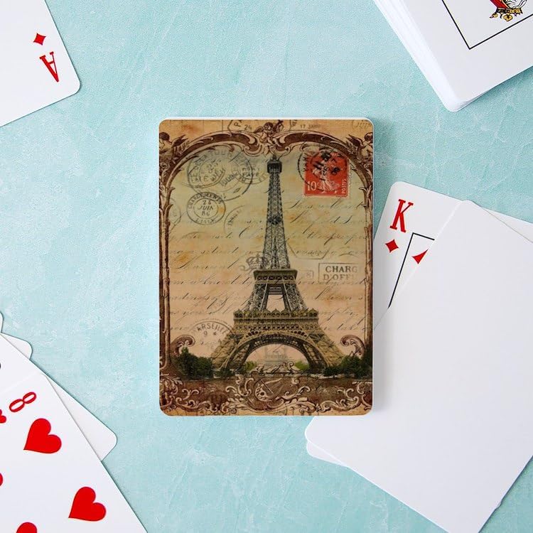 Miniatura 3 de CafePress Vintage Paris Eiffel Tower Standard Size Playing Cards