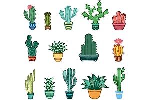 14PCS Cactus Clear Stamps for Card Making