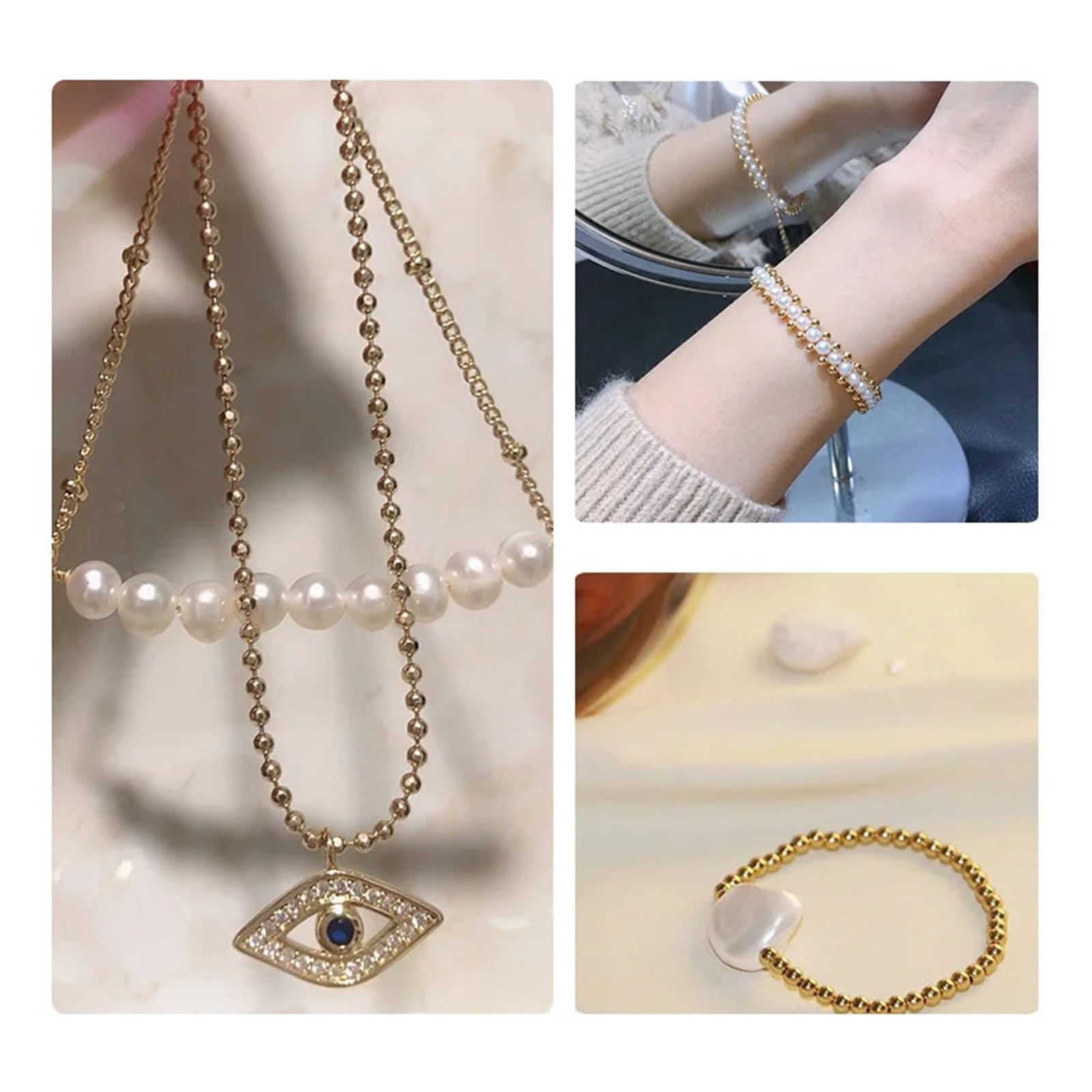 100 sztuk 14K Złote Wypełnione Koraliki Przekładkowe 2mm 3mm 4mm Okrągłe Luźne Koraliki Do Bransoletek Naszyjników DIY Biżuteria Making Akcesoria Hurtownie