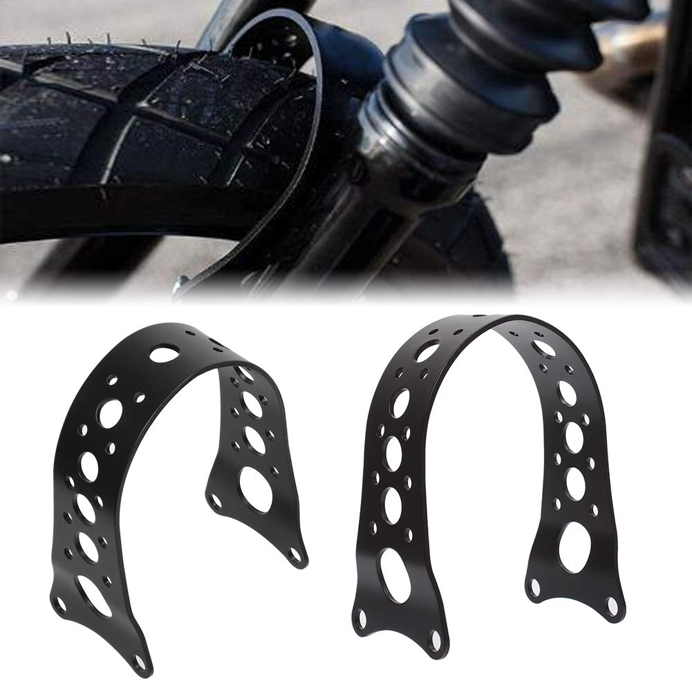 Sangle de fourche avant de moto étroite pour la plupart des Harley avec une roue avant de 48,3 cm ou 53,3 cm Harley Sportster 883 1200 88–17 (noir mat).